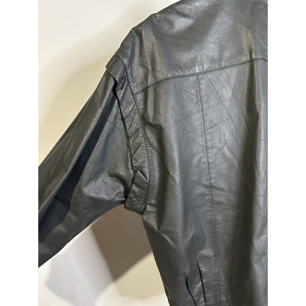 Supreme Gray Leather Womens Bomber Style Jacket/coat Tailor  made in Seoul Korea - Picture 14 of 14